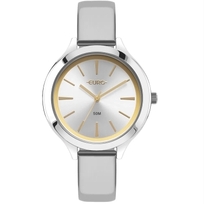 RELOGIO EURO PULSEIRA SINTÉTICA PRATA EUPC21JAB/5K