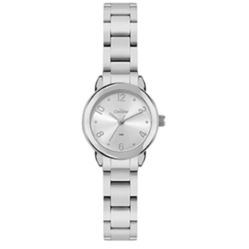CO2035NLQ/4K Relogio analogico condor redondo caixa pequeno feminino prata