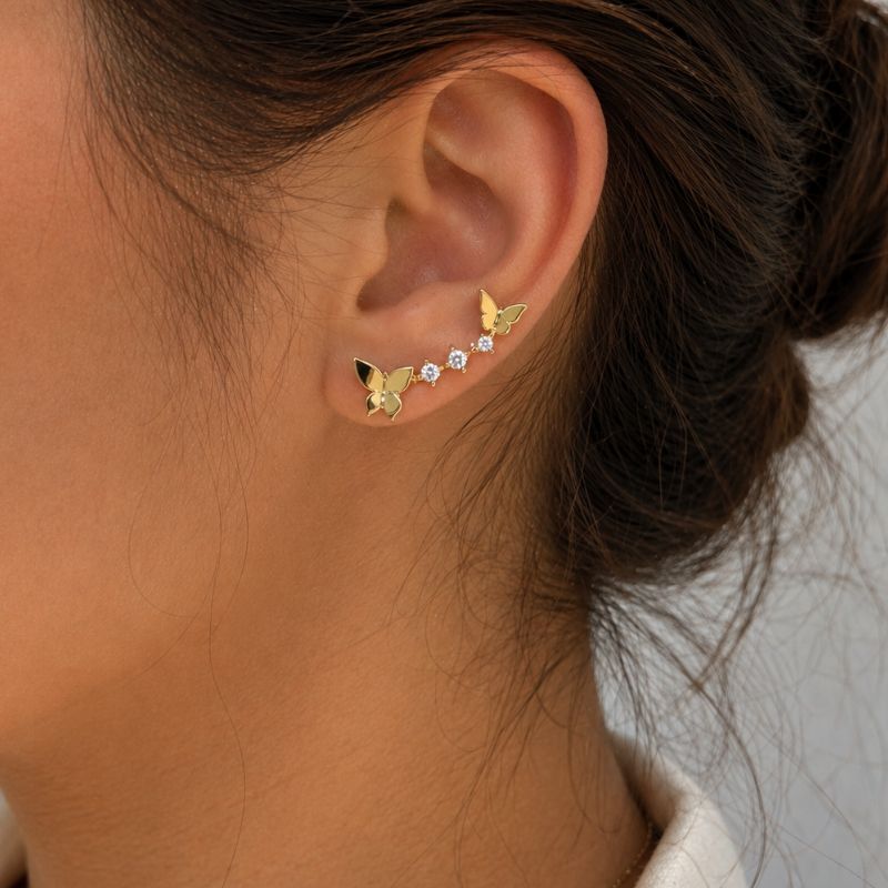 BRINCO EAR CUFF BORBOLETAS