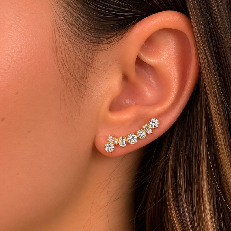 BRINCO EAR CUFF ZIRCÔNIAS