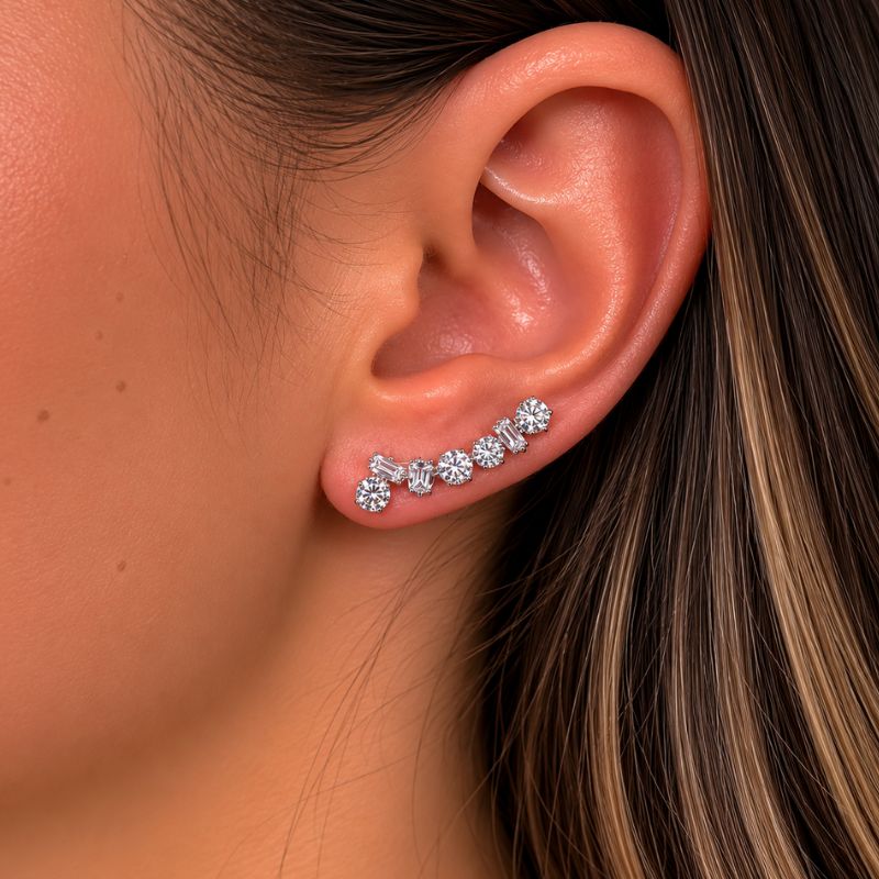 BRINCO EAR CUFF ZIRCÔNIAS