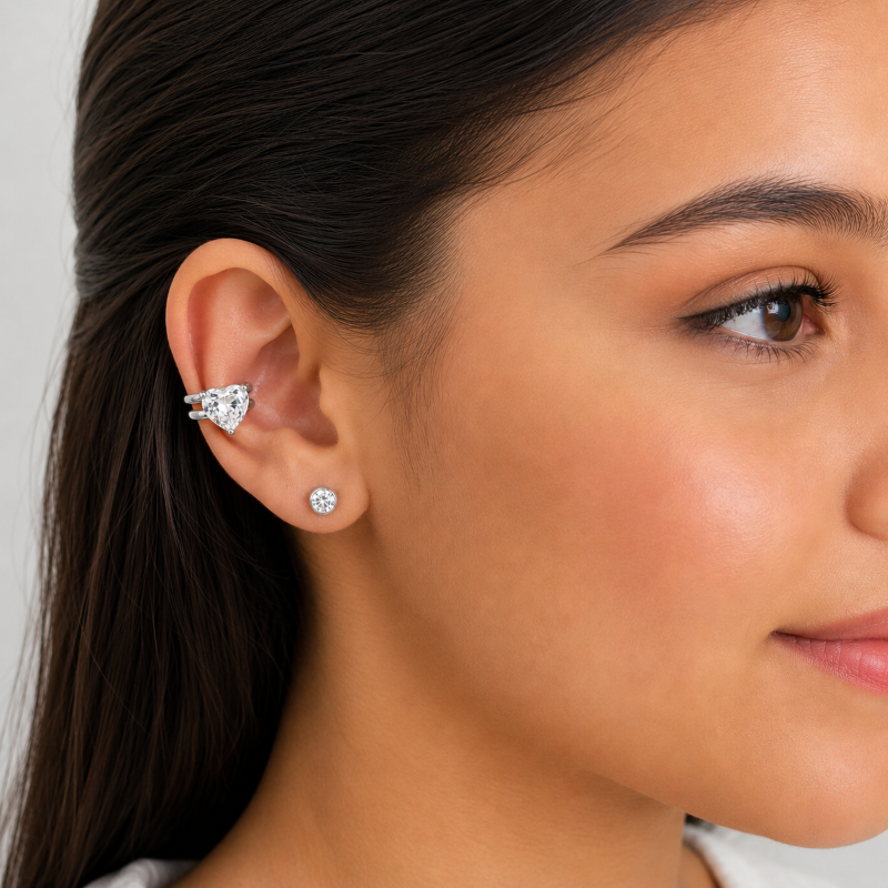 PIERCING FAKE ZIRCÔNIA CORAÇÃO
