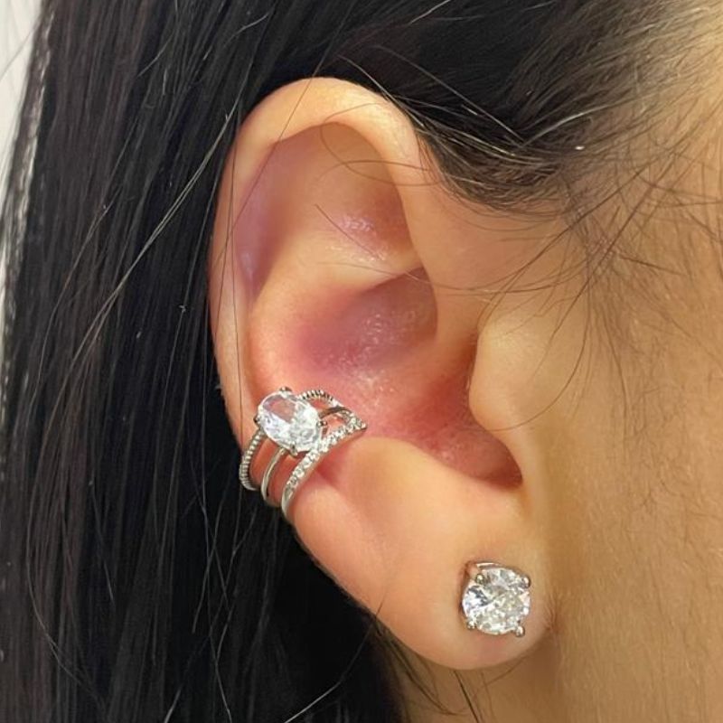 PIERCING FAKE ZIRCÔNIA OVAL