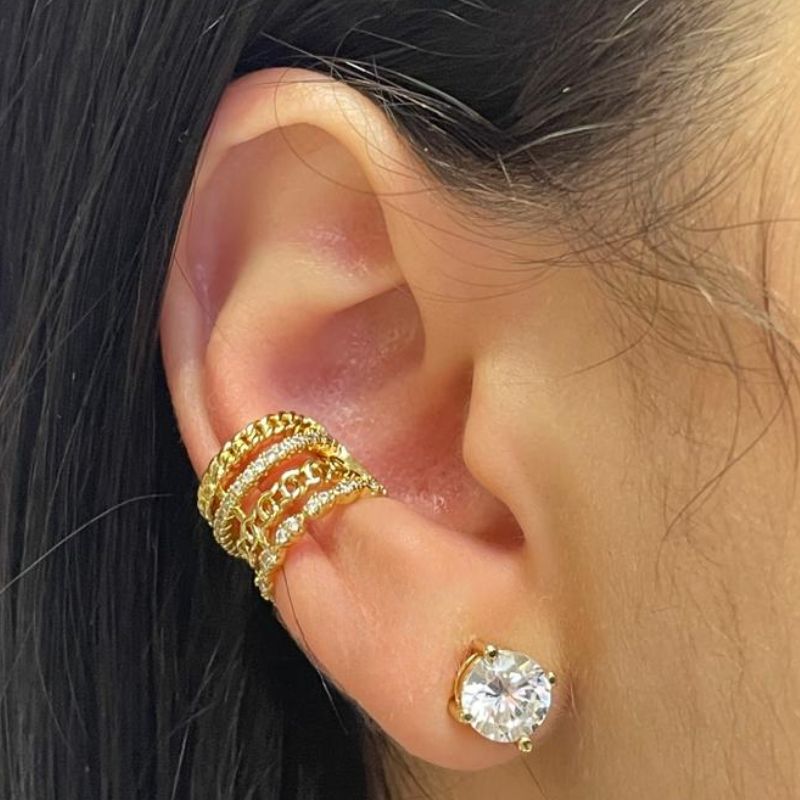 PIERCING FAKE ELOS CORRENTARIA E CRAVEJDO