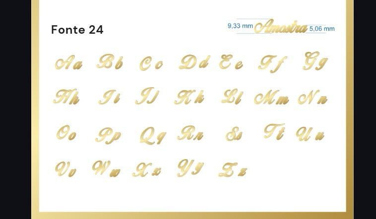 COLAR PERSONALIZADO COM DOIS NOMES DOURADO. 45CM DE COMPRIMENTO. BANHADO A OURO 18K. 30 DIAS ÚTEIS PARA PRODUÇÃO. ESCREVA ABAIXO O NOME E O NÚMERO DA FONTE (2 OU 5).