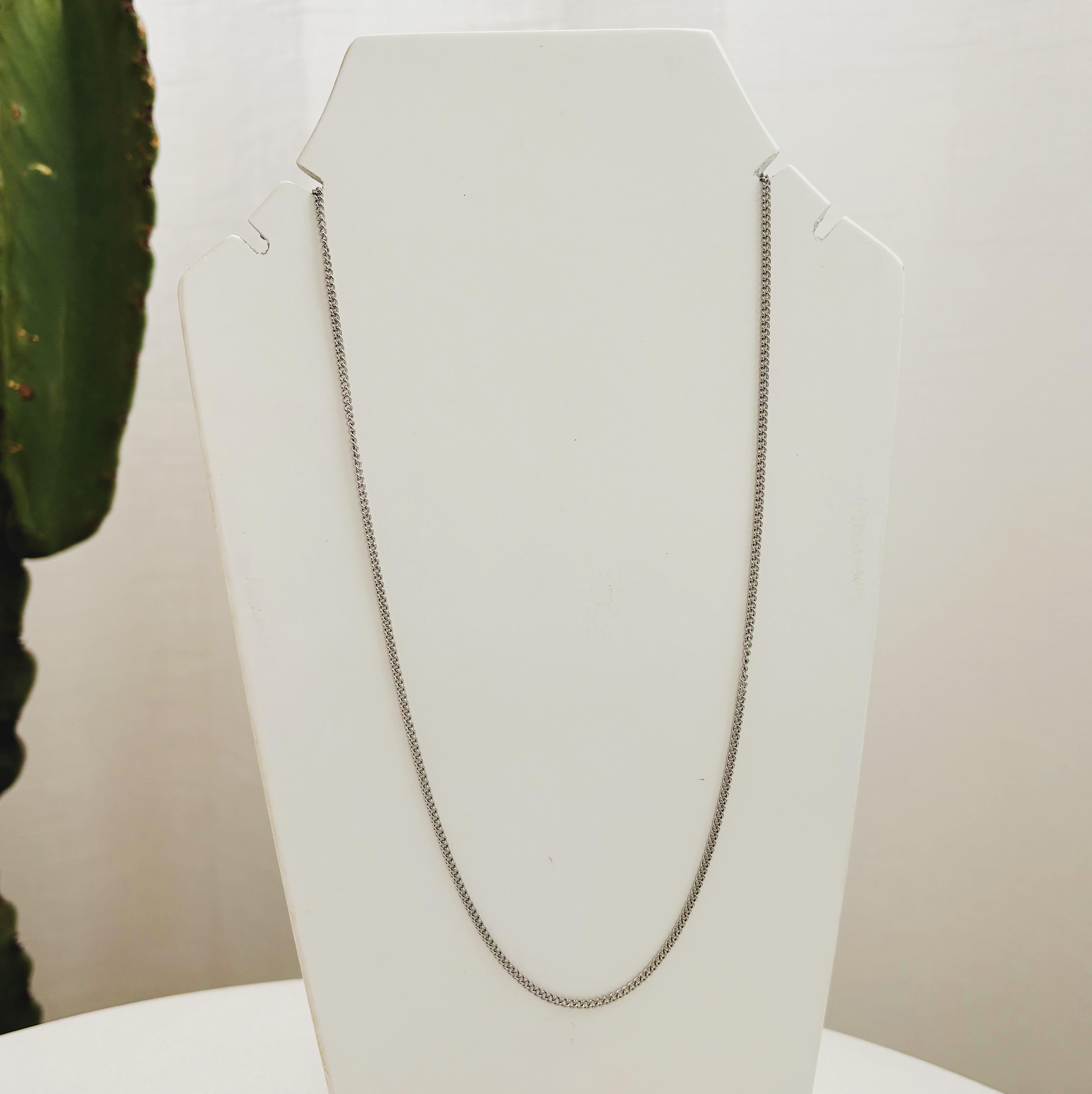 COLAR MINI GRUME ELOS. 60CM DE COMPRIMENTO. EM AÇO INOX.