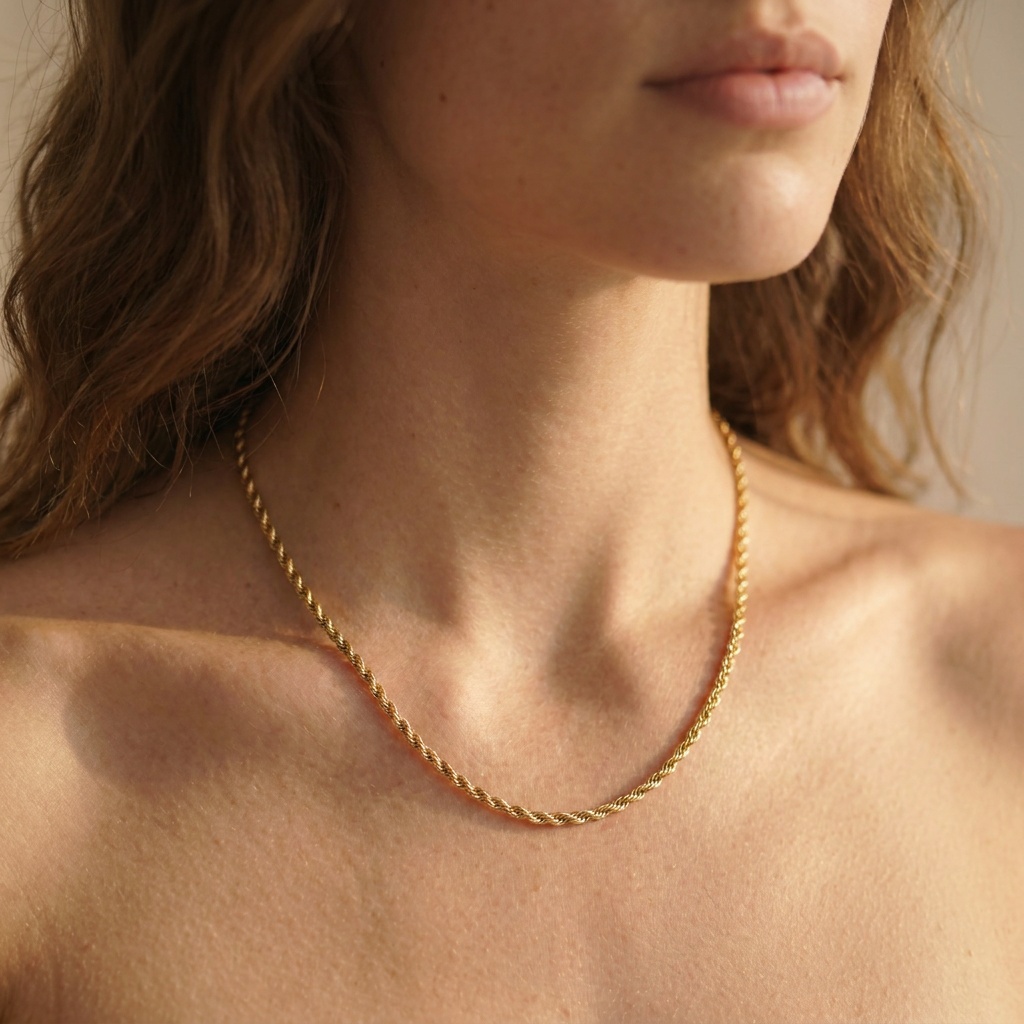 Colar Cordão Baiano Folheado a Ouro 18k