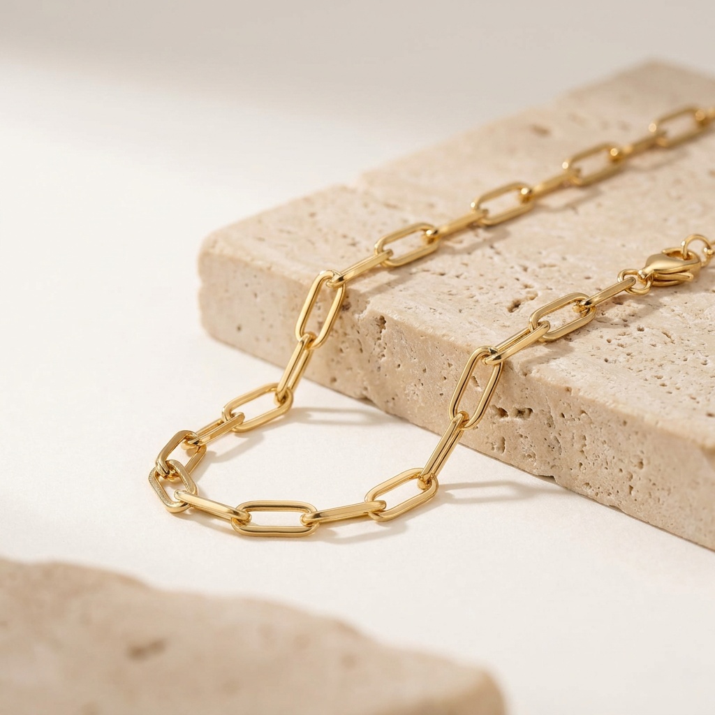 Choker Elo Cartier 3mm Folheado a Ouro 18K