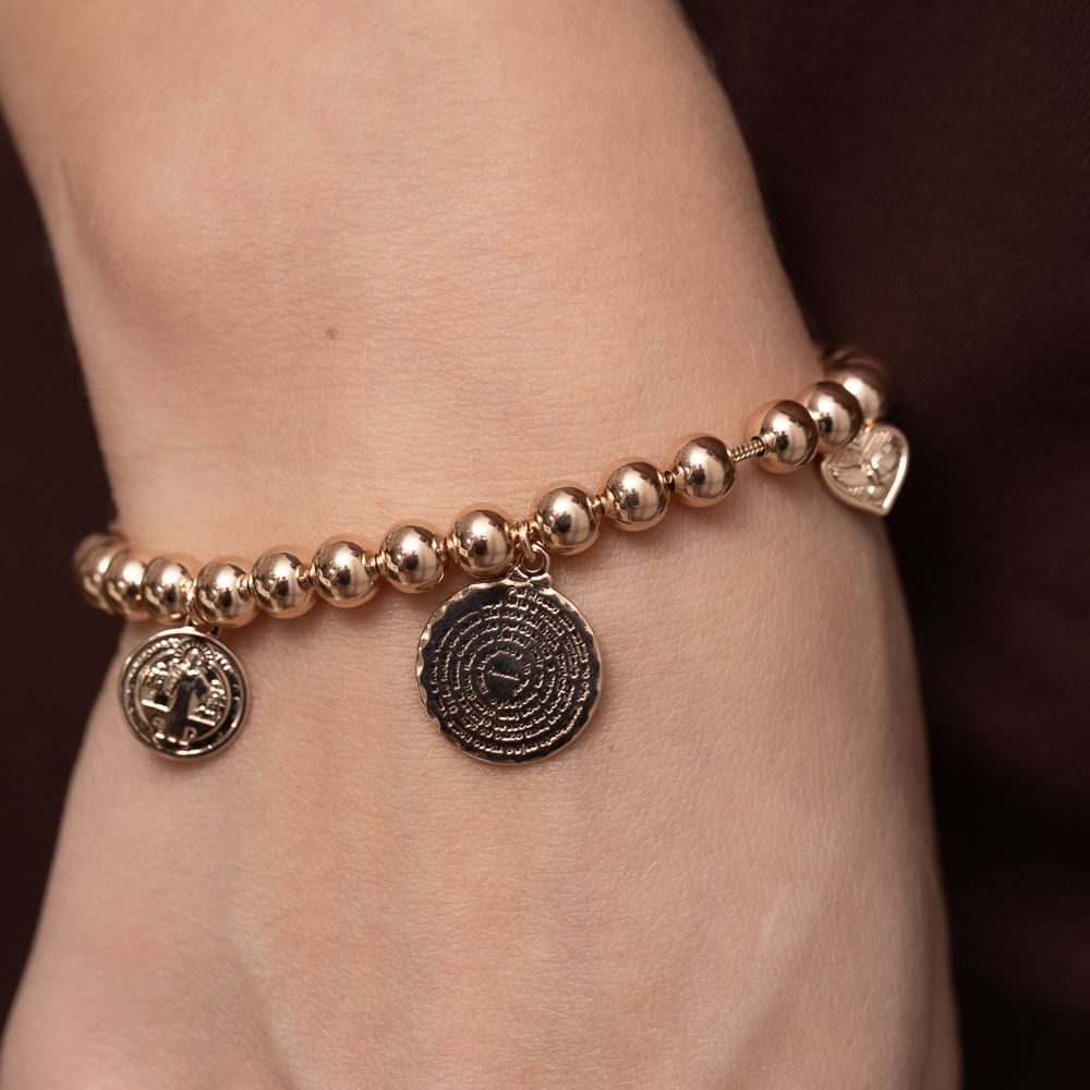 PULSEIRA PINGENTES PAI NOSSO BANHO ROSÉ