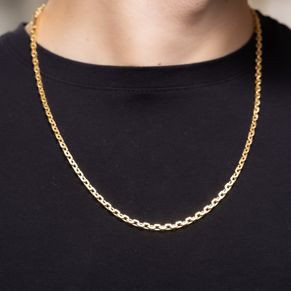 CORRENTE MASCULINA ELOS CARTIER 20M BANHO OURO 18K
