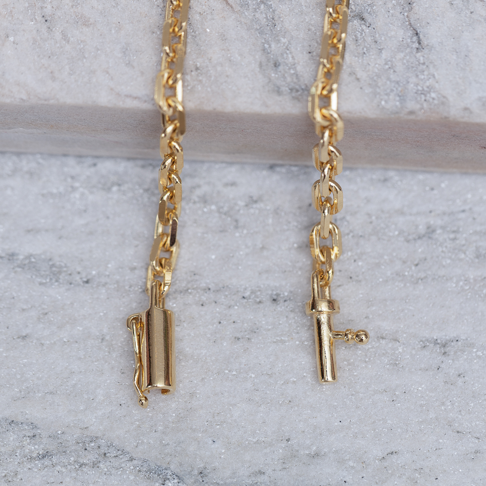 CORRENTE MASCULINA ELOS CARTIER 20M BANHO OURO 18K