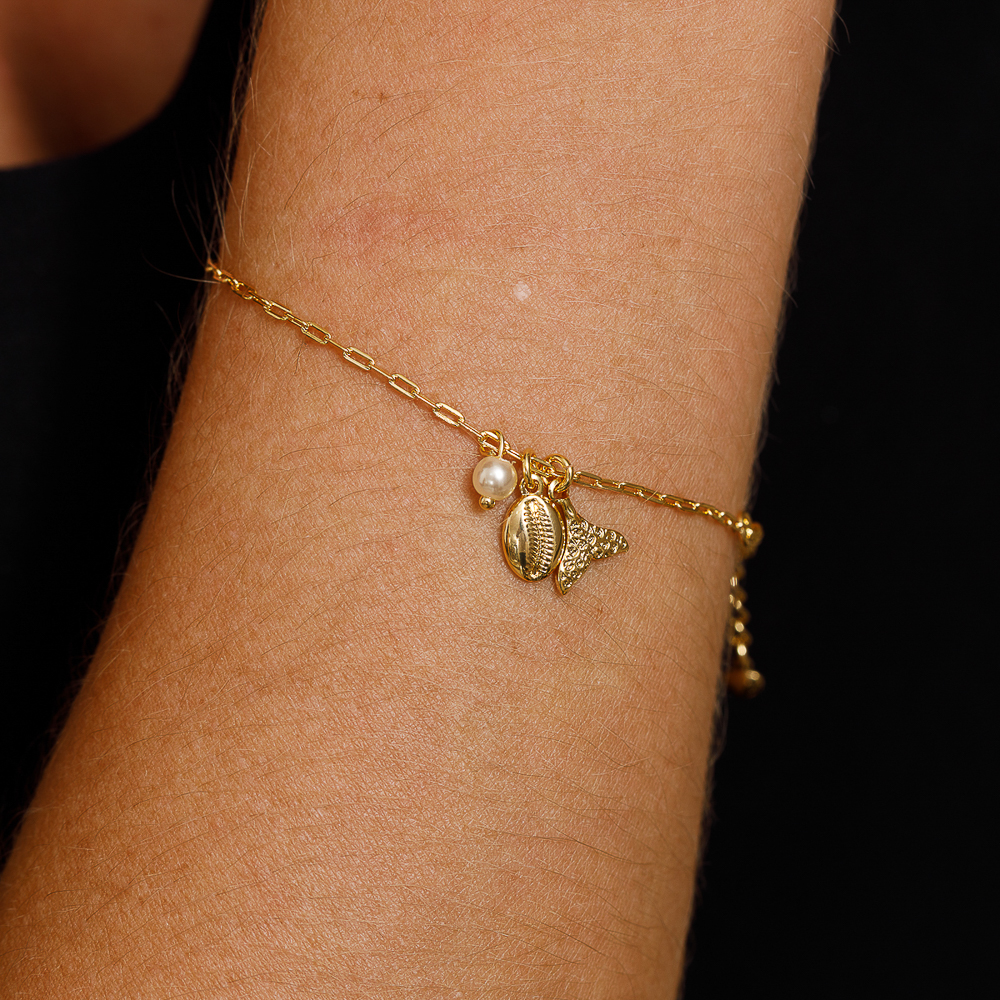 PULSEIRA ELOS CARTIER BÚZIOS BANHO OURO 18K
