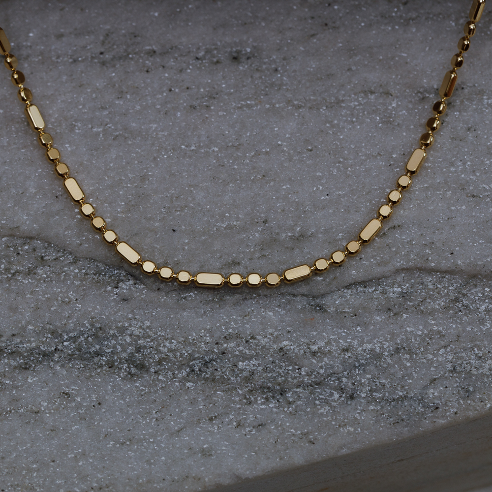 COLAR LONGO DIAMANTADO DUPLO BANHO OURO 18K