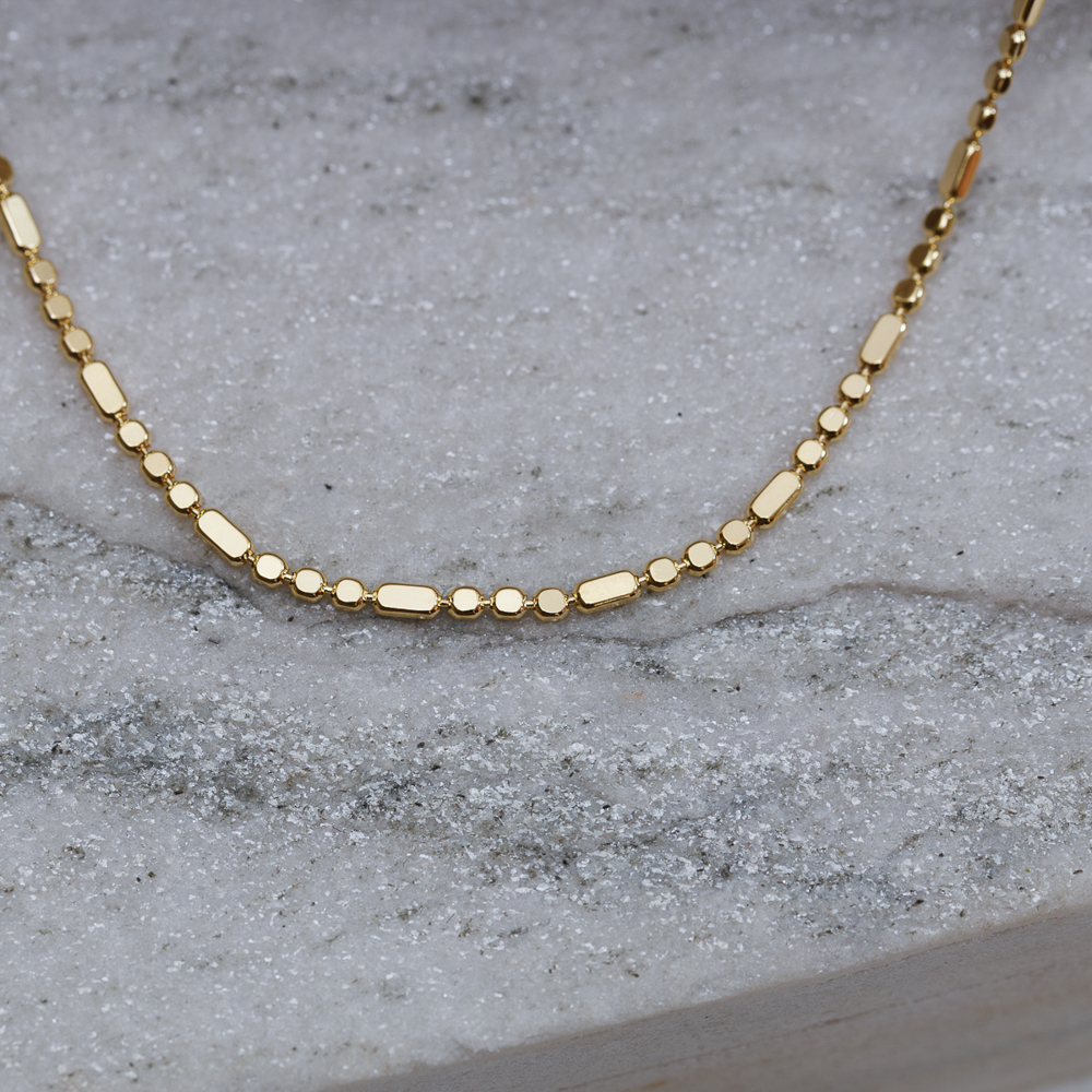 COLAR LONGO DIAMANTADO DUPLO BANHO OURO 18K