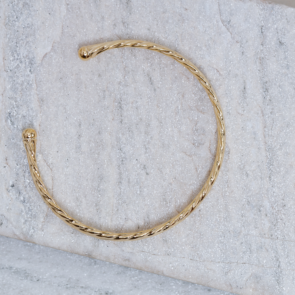 BRACELETE TRABALHADO BANHO OURO 18K