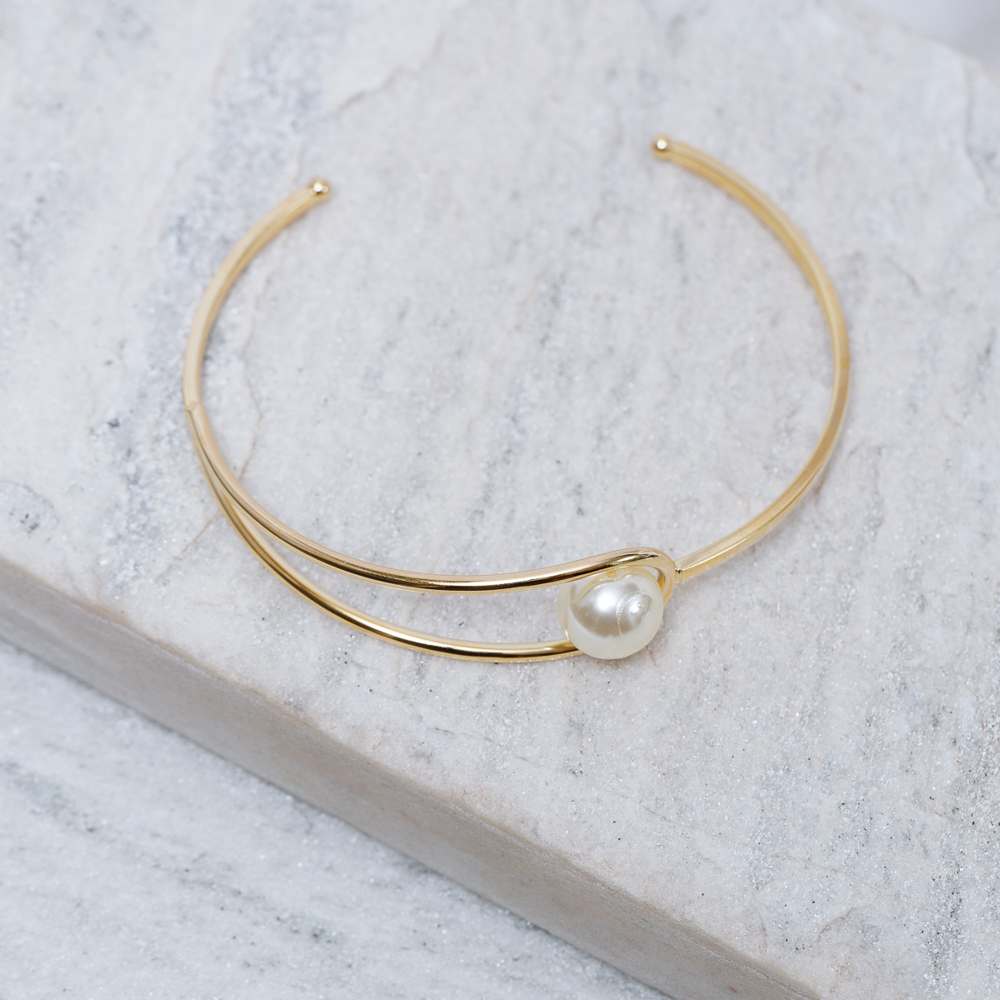 BRACELETE FLOR DE PEÔNIA BANHO OURO 18K