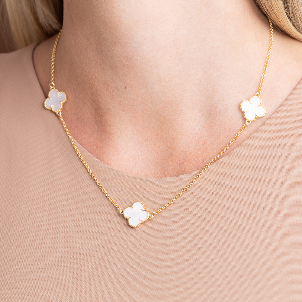 CHOKER VIRGINIA MARFIM BANHO OURO 18K