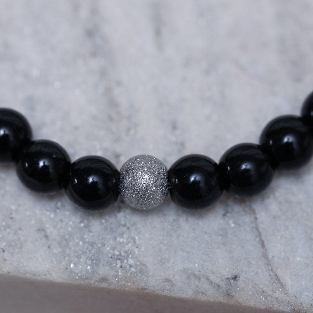 PULSEIRA BOLAS PEDRA ÔNIX