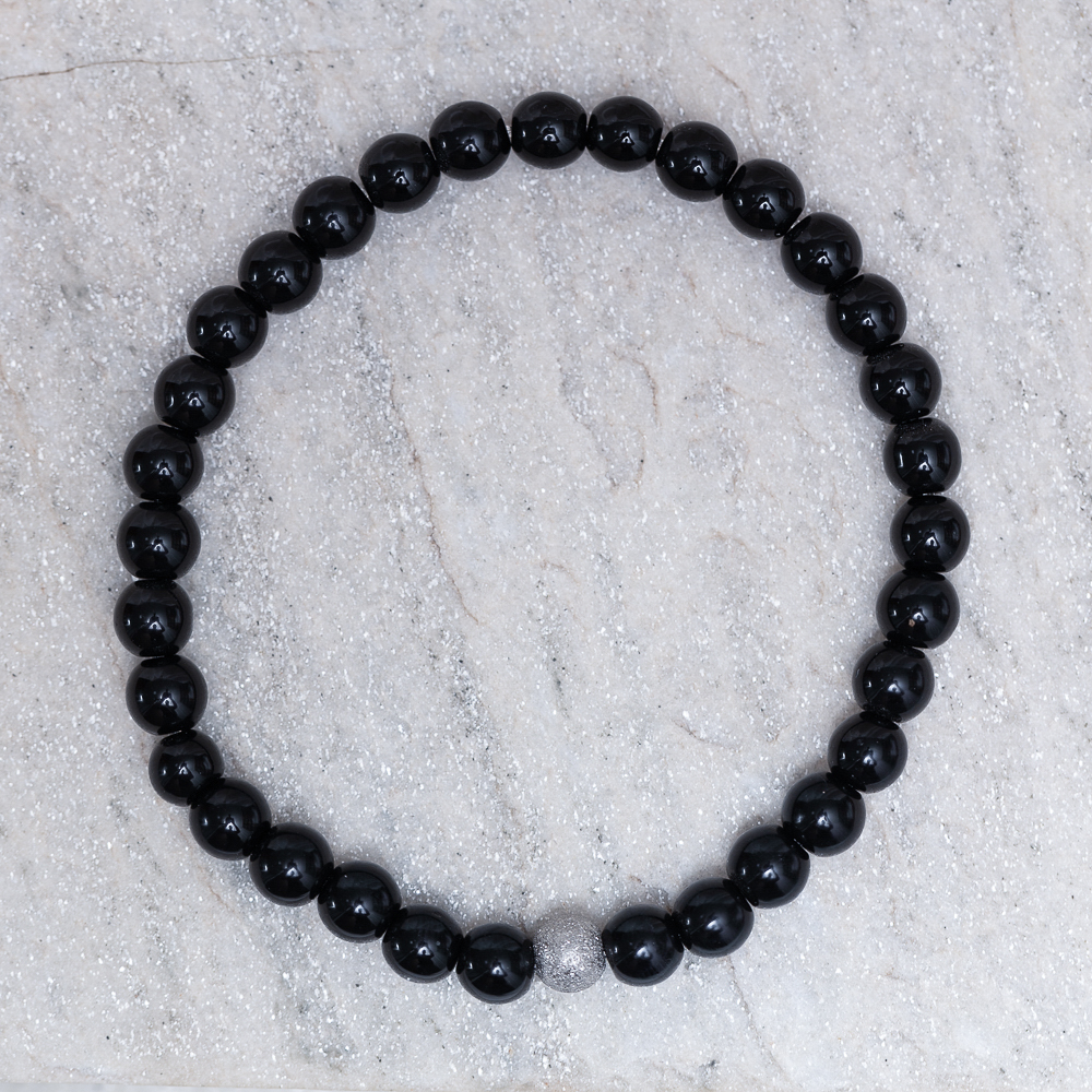 PULSEIRA BOLAS PEDRA ÔNIX