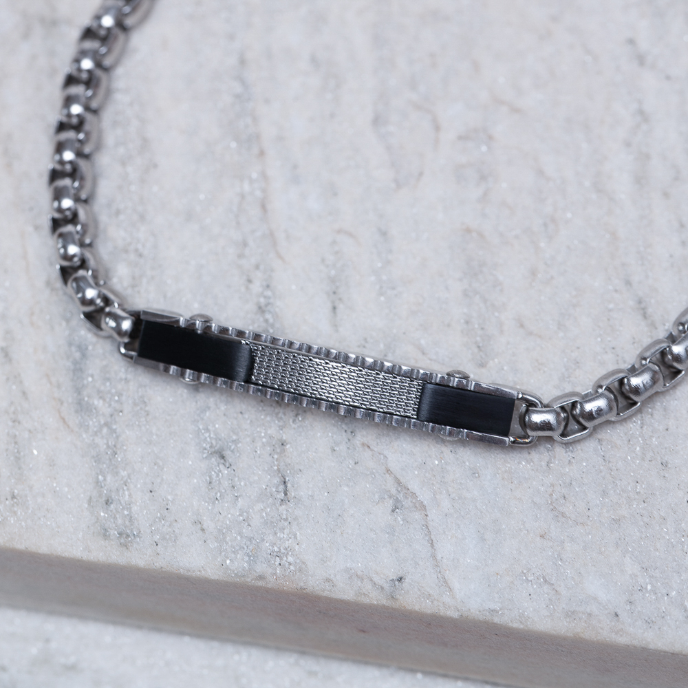 PULSEIRA BRACELETE MASCULINO EM AÇO INÓX