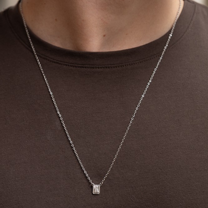 COLAR ESCAPULÁRIO MASCULINO NOSSA SENHORA EM AÇO INÓX