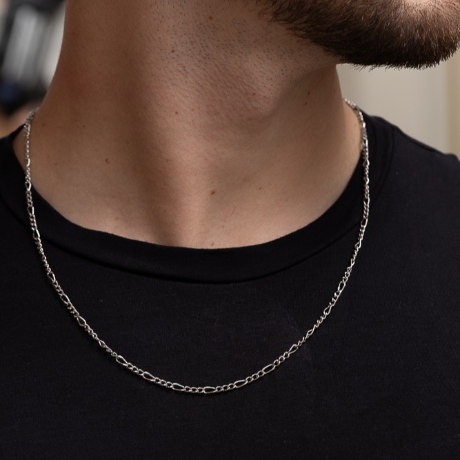 CORRENTE MASCULINA FINA 3 EM 1 EM AÇO INÓX