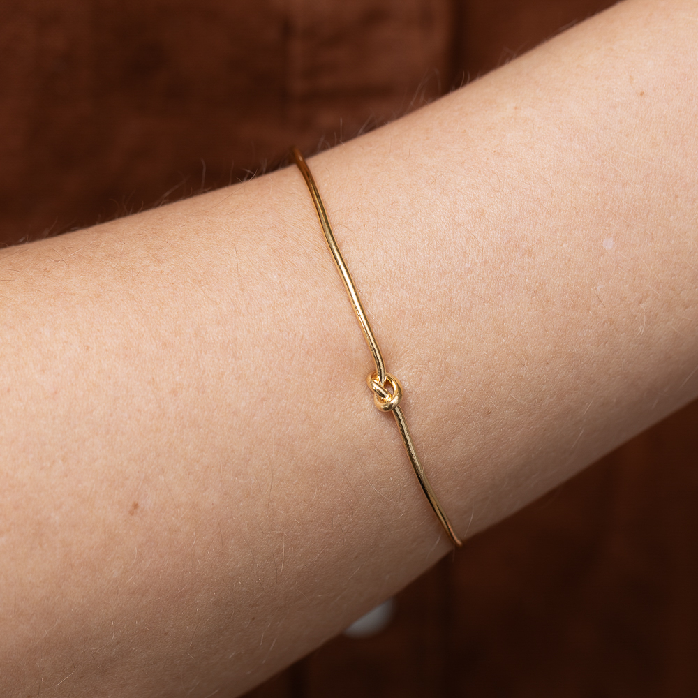 BRACELETE NÓZINHO FINO BANHO OURO 18K