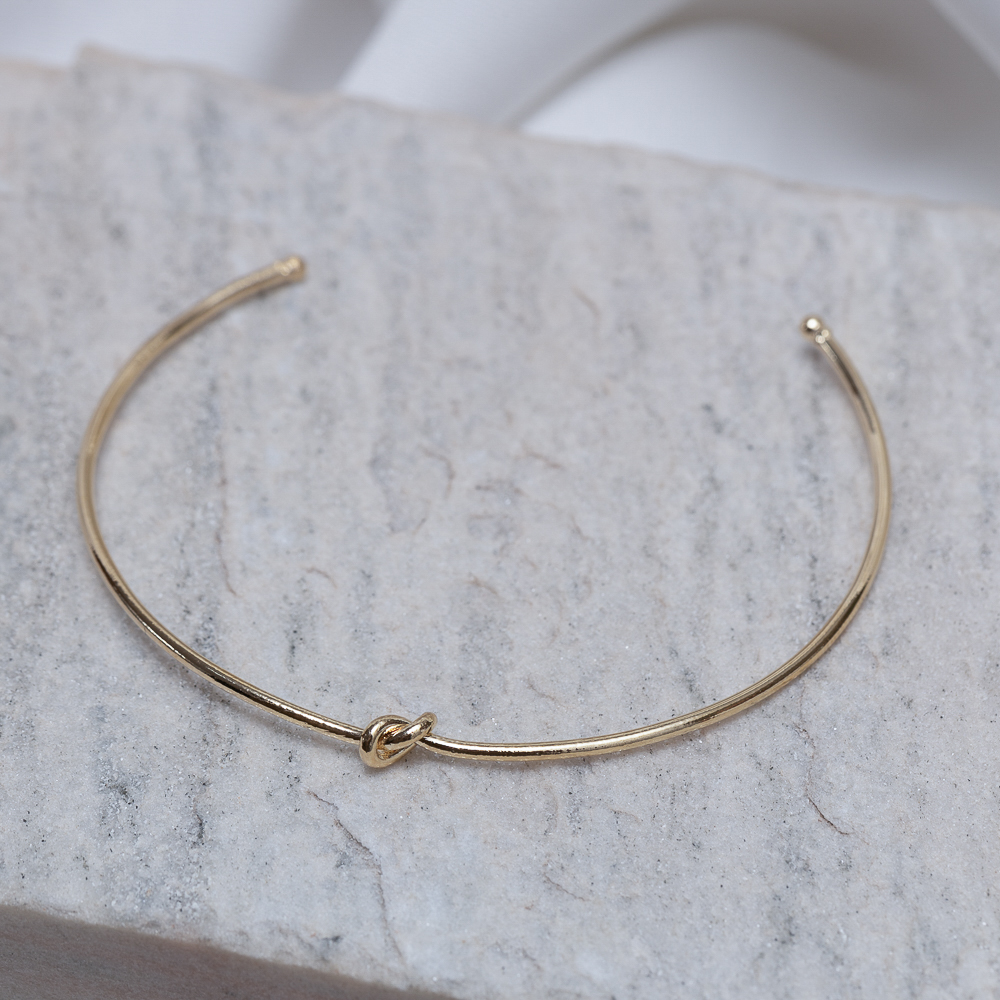 BRACELETE NÓZINHO FINO BANHO OURO 18K