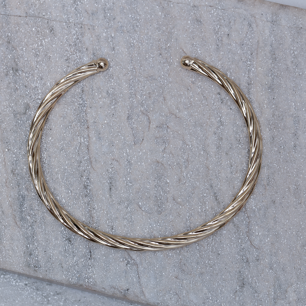 BRACELETE TORCIDO BANHO OURO 18K