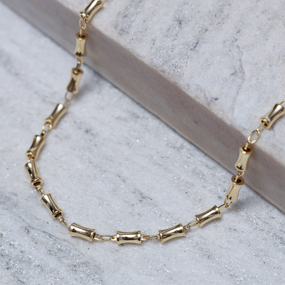 CHOKER BAMBU BANHO OURO 18K