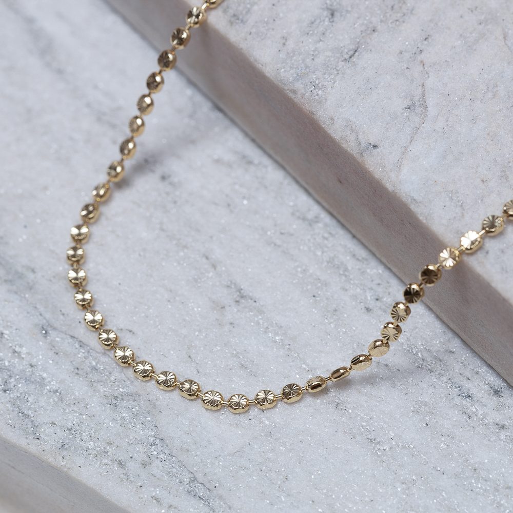 CHOKER BOLINHAS DIAMANTADAS BANHO OURO 18K