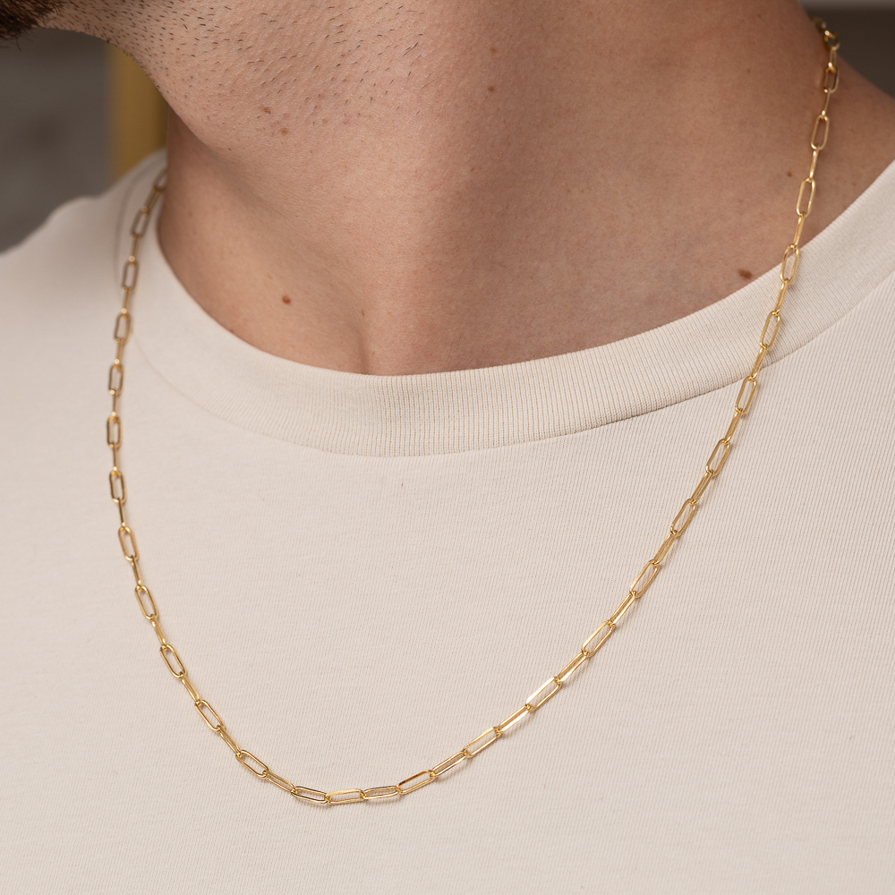 CORRENTE MASCULINA ELOS CARTIER CT BANHO OURO 18K