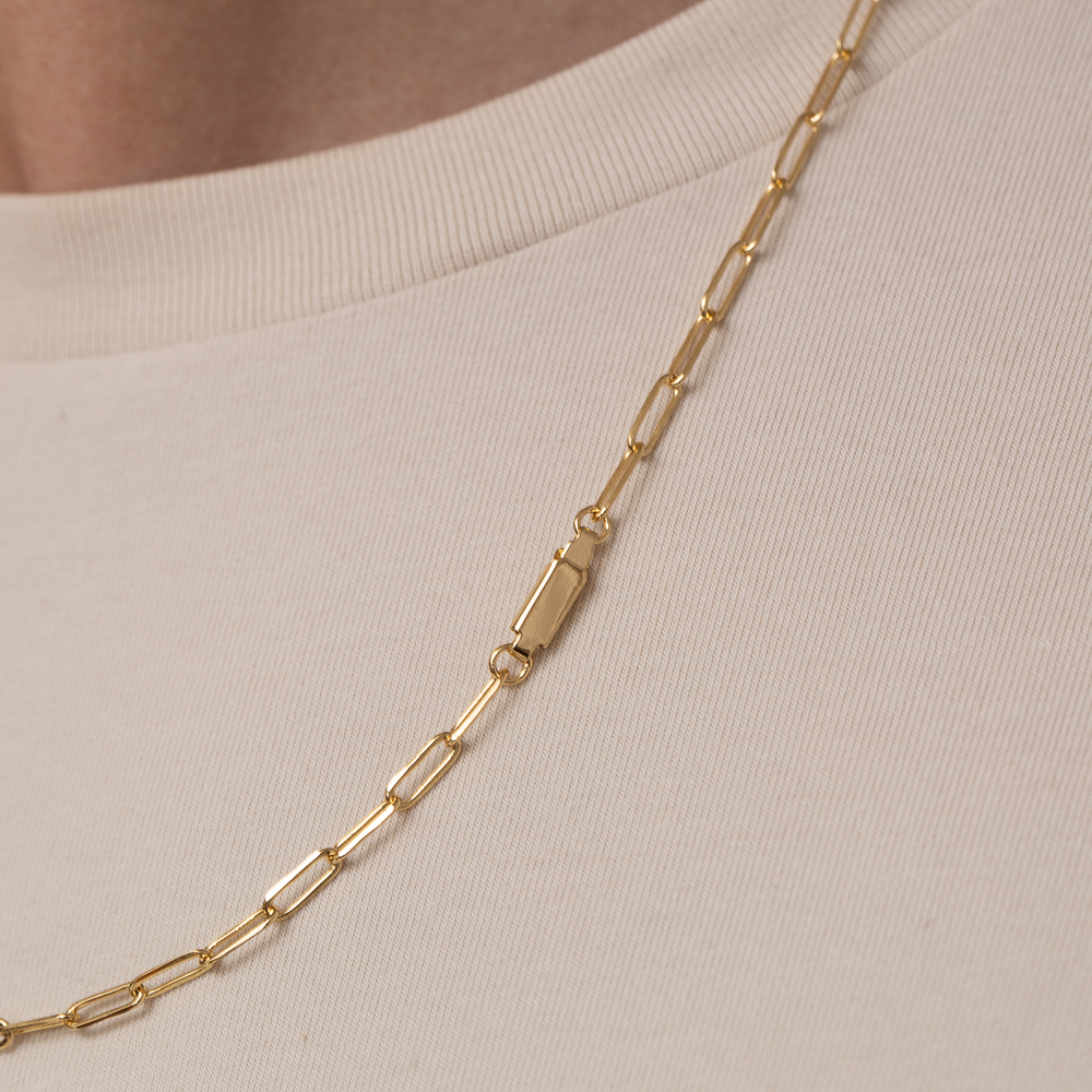 CORRENTE MASCULINA ELOS CARTIER CT BANHO OURO 18K