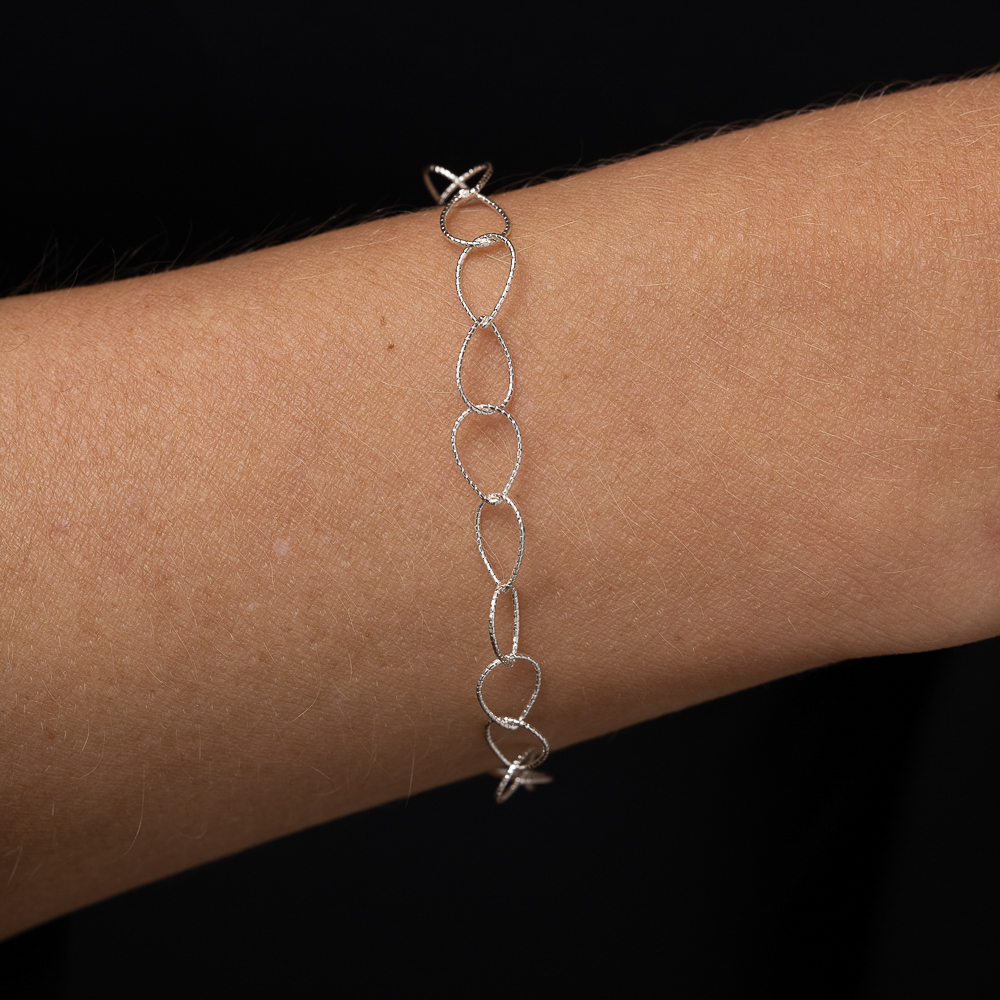 PULSEIRA ELO GOTINHAS CT BANHO PRATA