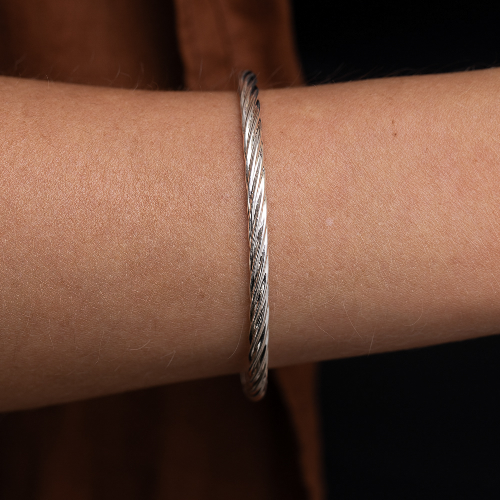 BRACELETE TORCIDO BANHO PRATA