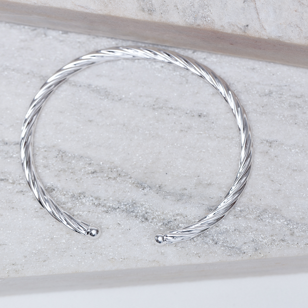 BRACELETE TORCIDO BANHO PRATA