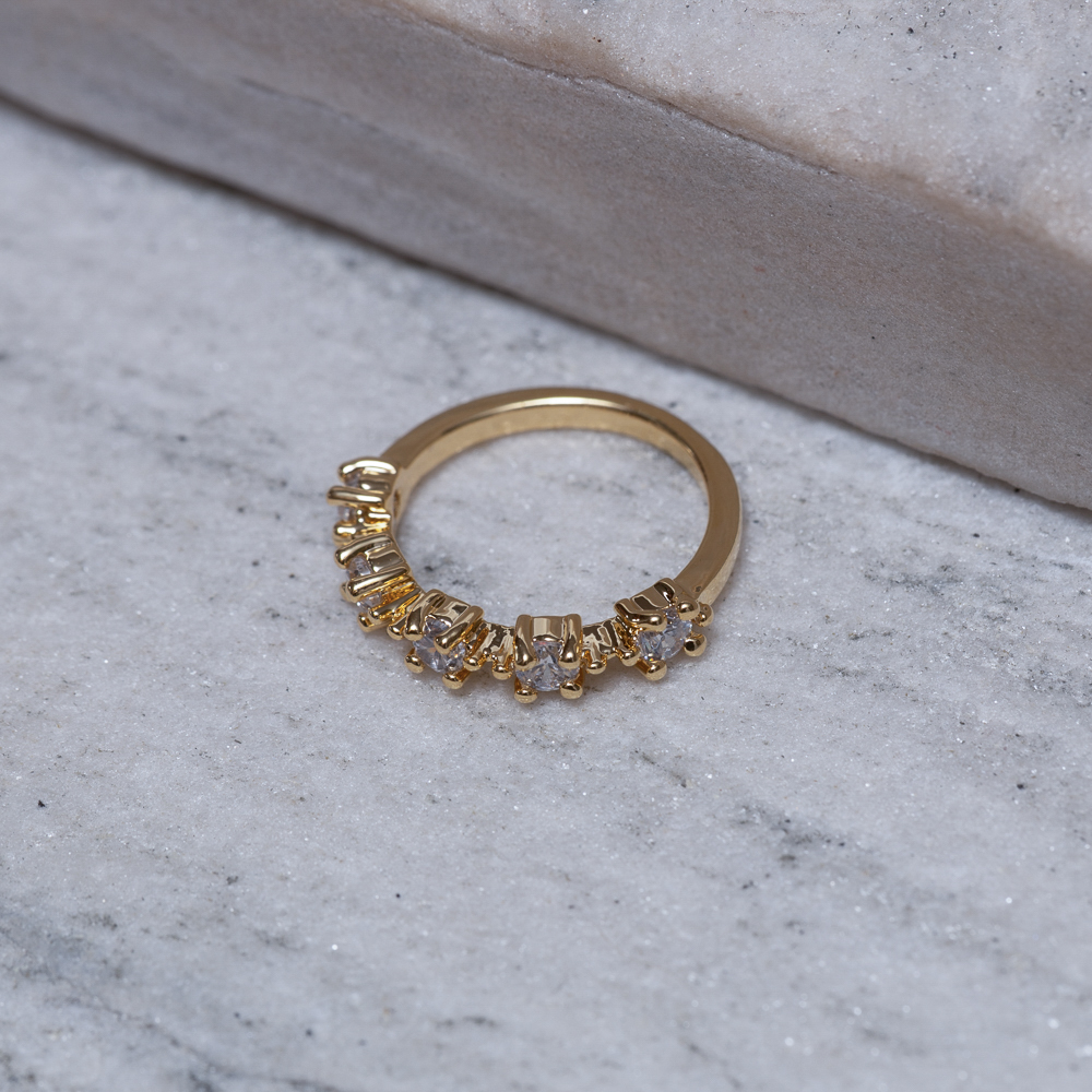 ANEL FALANGE COM ZIRCÔNIAS BANHO OURO 18K