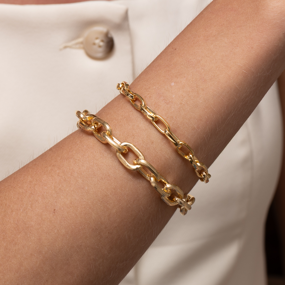 PULSEIRA ELOS CARTIER OVAL BANHO OURO 18K