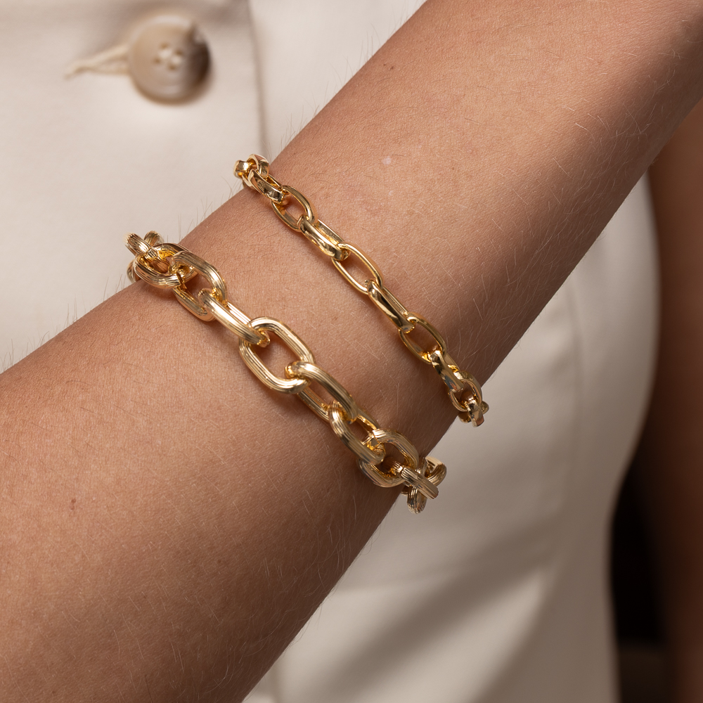 PULSEIRA ELOS CARTIER OVAL BANHO OURO 18K