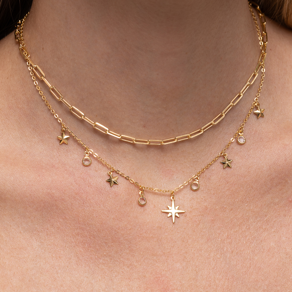 CHOKER ELO CARTIER FINO BANHO OURO 18K
