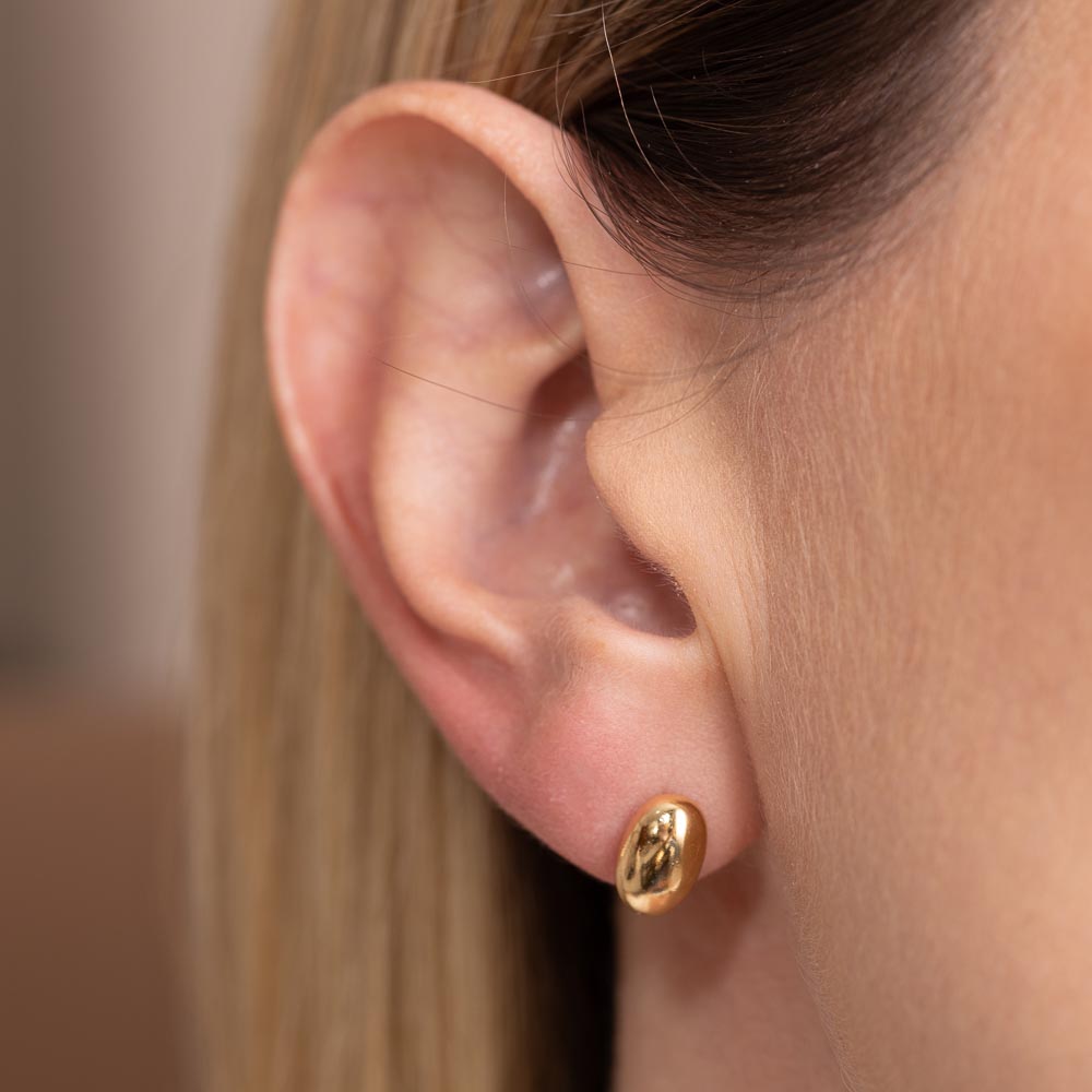 BRINCO BEANS LISOS BANHO OURO 18K