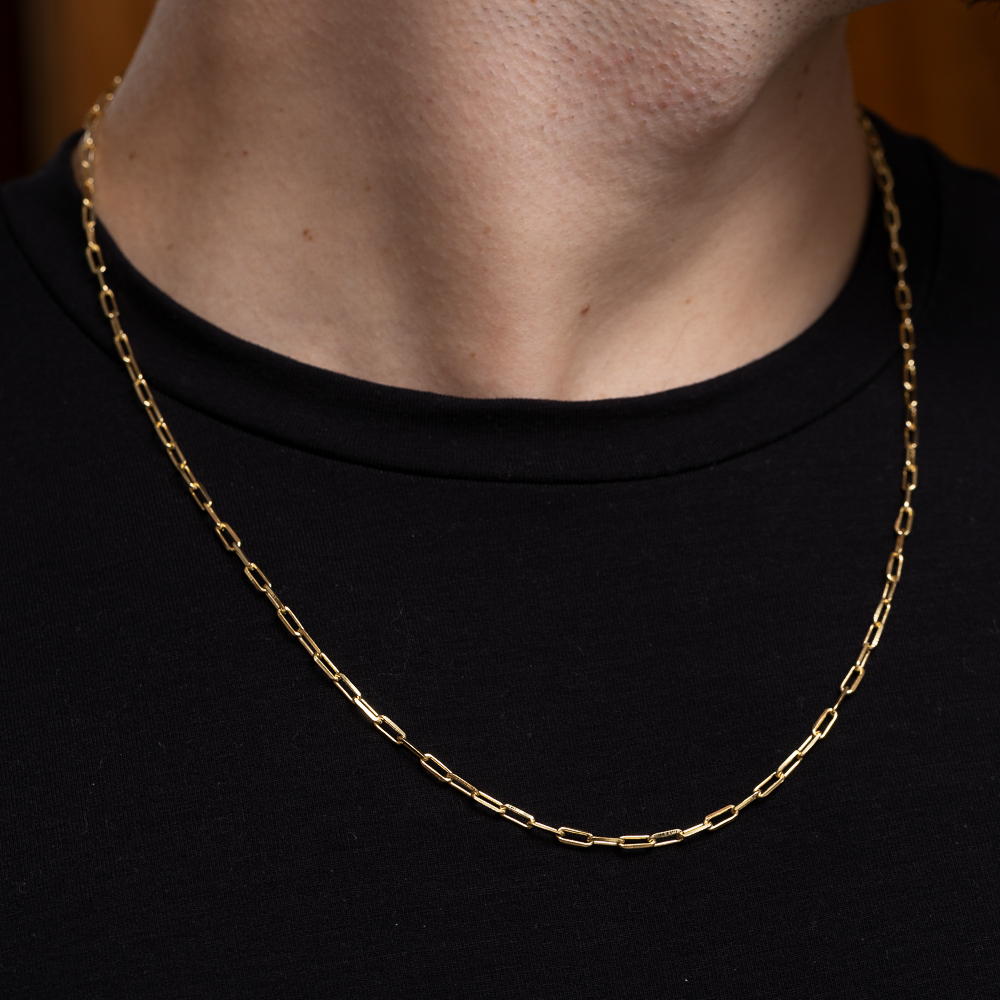 CORRENTE ELO CARTIER P BANHO OURO 18K
