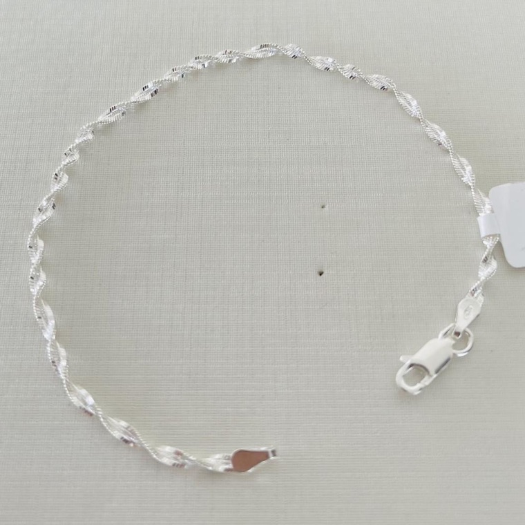 PULSEIRA TRAMA RETORCIDA PRATA