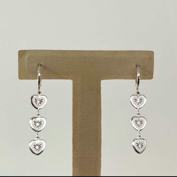 BRINCO CORAÇÕES DIAMANTADOS B. PRATA