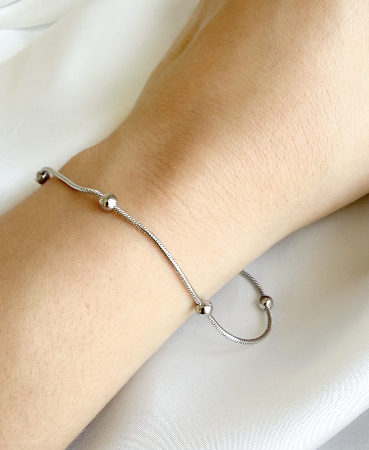 PULSEIRA AÇO RABO DE RATO COM BOLAS