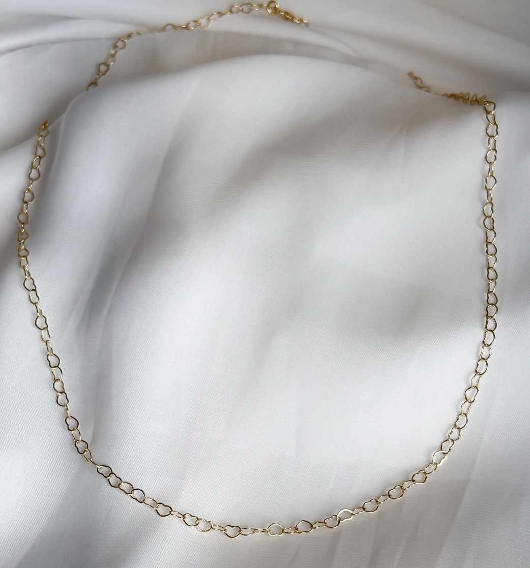 COLAR CHOKER ELOS CORAÇÃO 4 MM B. OURO