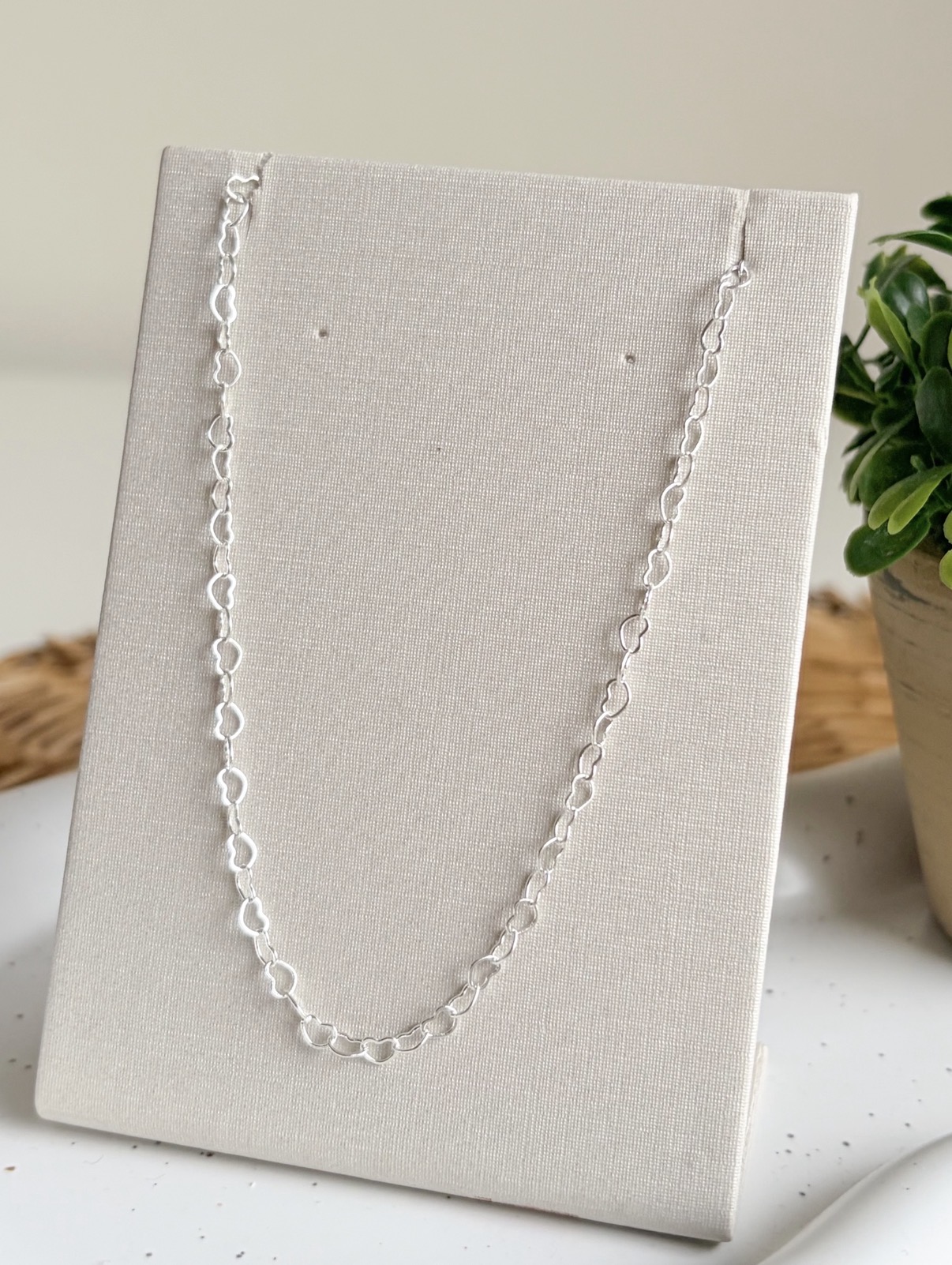 COLAR CHOKER ELOS CORAÇÃO 4 MM B. PRATA