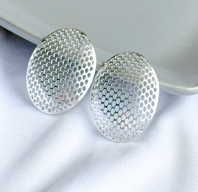 BRINCO OVAL ORG TELINHA B. PRATA
