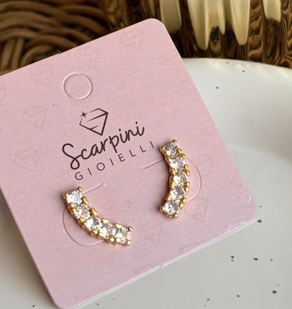BRINCO EAR CUFF PEDRAS DELICADO B. OURO