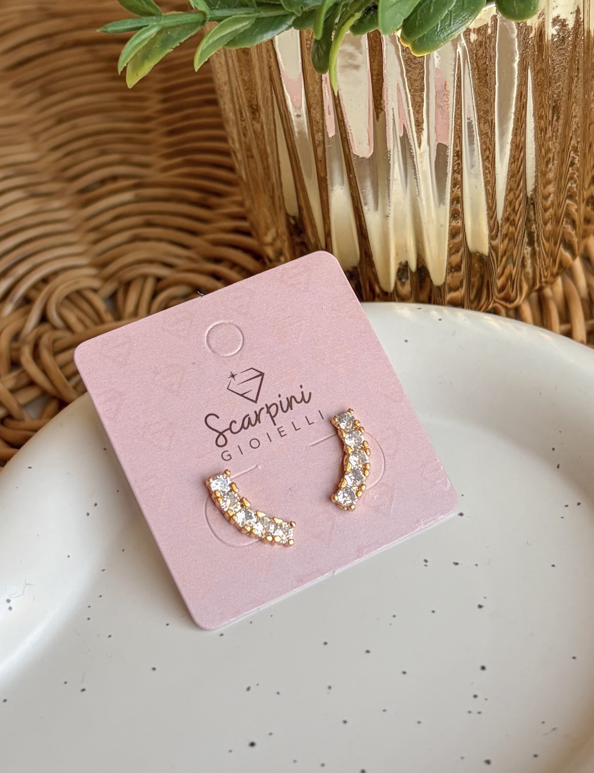 BRINCO EAR CUFF PEDRAS DELICADO B. OURO